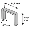 Kép 1/2 - Tűzőkapocs 6mm, kapocsvastagság 0,7mm, 1000db,D53