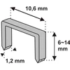 Kép 1/2 - Tűzőkapocs 6mm, 1000db, D11, (1,2x10,6mm)