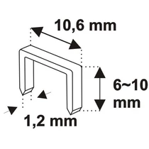 Kalapácsos tűzőgép 6-10mm, kapocsvastagság 1,2mm