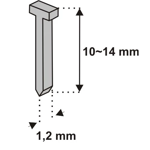 Tűzőgép szeg 14mm, 1000db, D11T, 1,2mm