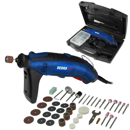 DEDRA DED7946Z1 Mini csiszoló, egyenes csiszoló 170W - készlet tartozékokkal 44 db, tok